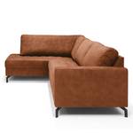 Ecksofa Warners Antiklederlook - Cognac - Ottomane davorstehend links