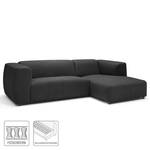 Ecksofa Tangua Webstoff - Anthrazit - Longchair davorstehend rechts