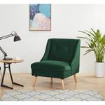 Fauteuil Buxin I fluweel - Antiek groen