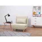 Fauteuil convertible ELANDS Tissu - Tissu Nims: Cappuccino - Hêtre clair