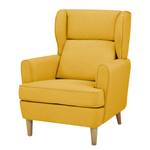 Fauteuil bergère Boddin Tissu - Tissu Nims: Jaune moutarde