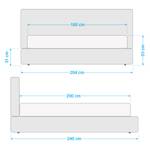 Boxspring Cosy geweven stof - Espressokleurig - H2 zacht