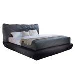 Boxspringbett Crush Webstoff - Anthrazit - 180 x 200cm - H3