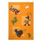Kindervloerkleed Cowboy Fun geweven stof - oranje - 120 x 180 cm