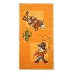 Tapis enfant Cowboy Fun Tissu - Orange - 80 x 150 cm