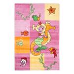 Kindervloerkleed Mamba Mermaid geweven stof - roze/oranje - 90 x 160 cm