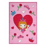 Kindervloerkleed Little Princess geweven stof - roze - 100 x 160 cm
