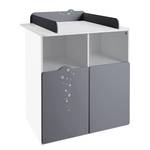 Verschoningscommode Poussiere d'etoiles grijs/wit - Grijs