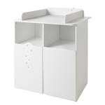 Verschoningscommode Poussiere d'etoiles wit/grijs - Wit