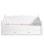 Lit gigogne Cinderella Blanc - En partie en bois massif - 93 x 25 x 199 cm