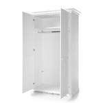 Armoire enfant Cinderella I Blanc - En partie en bois massif - 122 x 205 x 65 cm