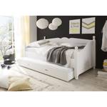 Lit bateau Cinderella Blanc - En partie en bois massif - 102 x 101 x 215 cm