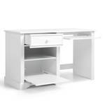 Bureau Cinderella Blanc - En partie en bois massif - 124 x 75 x 58 cm