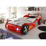 Lit voiture Energy Rouge - Bois manufacturé - 105 x 60 x 225 cm