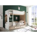 Stapelbed Maja Beige - Wit - Plaatmateriaal - 204 x 159 x 107 cm