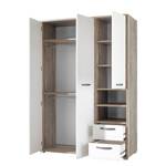 Armoire enfant Moon Gris - Blanc - Bois manufacturé - 138 x 201 x 57 cm