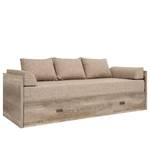 Lit enfant Malcom II Beige - Marron - Bois manufacturé - 203 x 61 x 154 cm