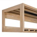 Wandgarderobe Slussen Massief eikenhout/staal - eikenhout/zwart