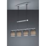 Suspension Garda I Tissu mélangé / Nickel - 4 ampoules - Gris