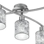 Plafonnier Garda II Tissu mélangé / Nickel - 5 ampoules - Argenté