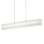 LED-hanglamp Lugano textielmix/nikkel - 1 lichtbron - Wit
