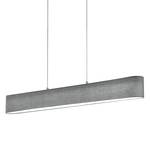 LED-hanglamp Lugano textielmix/nikkel - 1 lichtbron - Grijs
