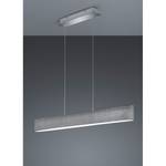 LED-hanglamp Lugano textielmix/nikkel - 1 lichtbron - Grijs