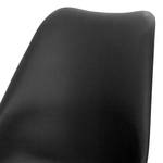 Chaises Gina IV (lot de 2) Matière plastique / Métal - Noir