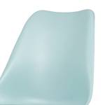 Chaises Gina VIII (lot de 2) Matière plastique / Métal - Bleu pastel / Chrome