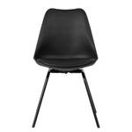 Chaises Gina V (lot de 2) Matière plastique / Métal - Noir