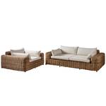 Loungegruppe Calla Millor III (2-teilig) Polyrattan / Webstoff - Beige / Creme