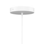 Hanglamp Eos II aluminium/ganzenveren - 1 lichtbron - Wit/bruine kleuren