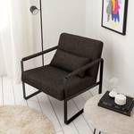 Fauteuil Herzele Tissu - Marron noir