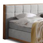 Boxspringbett Levana Webstoff - Eiche - Hellgrau - 180 x 200cm - H3