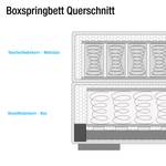 Boxspringbett Marcel I Hellgrau - 160 x 200cm - Doppelmatratze H2/H3
