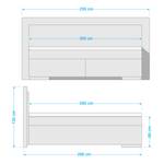 Boxspringbett Marcel I Grau - 200 x 200cm - H3