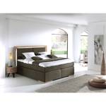 Lit boxspring Marcel II Gris congo - 180 x 200cm - D2 souple