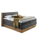 Lit boxspring Moneta Gris - 160 x 200cm - D2 souple