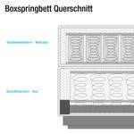 Boxspringbett Moneta Grau - 160 x 200cm - H2