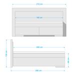 Boxspring Marcel II Zwart - 180 x 200cm - H3 medium