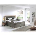 Lit boxspring Marcel II Gris - 200 x 200cm - D2 souple