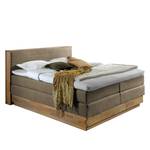 Boxspringbett Moneta Latte Macchiato - 160 x 200cm - Doppelmatratze H2/H3