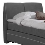 Lit boxspring Passion Tissu - Gris - 140 x 200cm - D2 souple