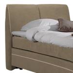 Boxspring Passion geweven stof - Latte Macchiattokleurig - 140 x 200cm - Tweepersoonsmatras H2/H3