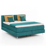 Lit boxspring Veneto Tissu - Bleu glacier - 180 x 200cm - Matelas double D2/D3