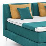 Lit boxspring Veneto Tissu - Bleu glacier - 180 x 200cm - Matelas double D2/D3