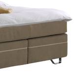 Boxspringbett Passion Webstoff - Latte Macchiato - 180 x 200cm - Doppelmatratze H2/H3