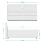 Boxspring Passion geweven stof - Latte Macchiattokleurig - 180 x 200cm - Tweepersoonsmatras H2/H3