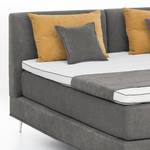 Boxspringbett Veneto Webstoff - Hellanthrazit - 160 x 200cm - H2