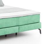 Boxspring Orta geweven stof in fluwelen look - Turquoise - 160 x 200cm - H2 zacht